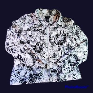 Black & white floral jacket large